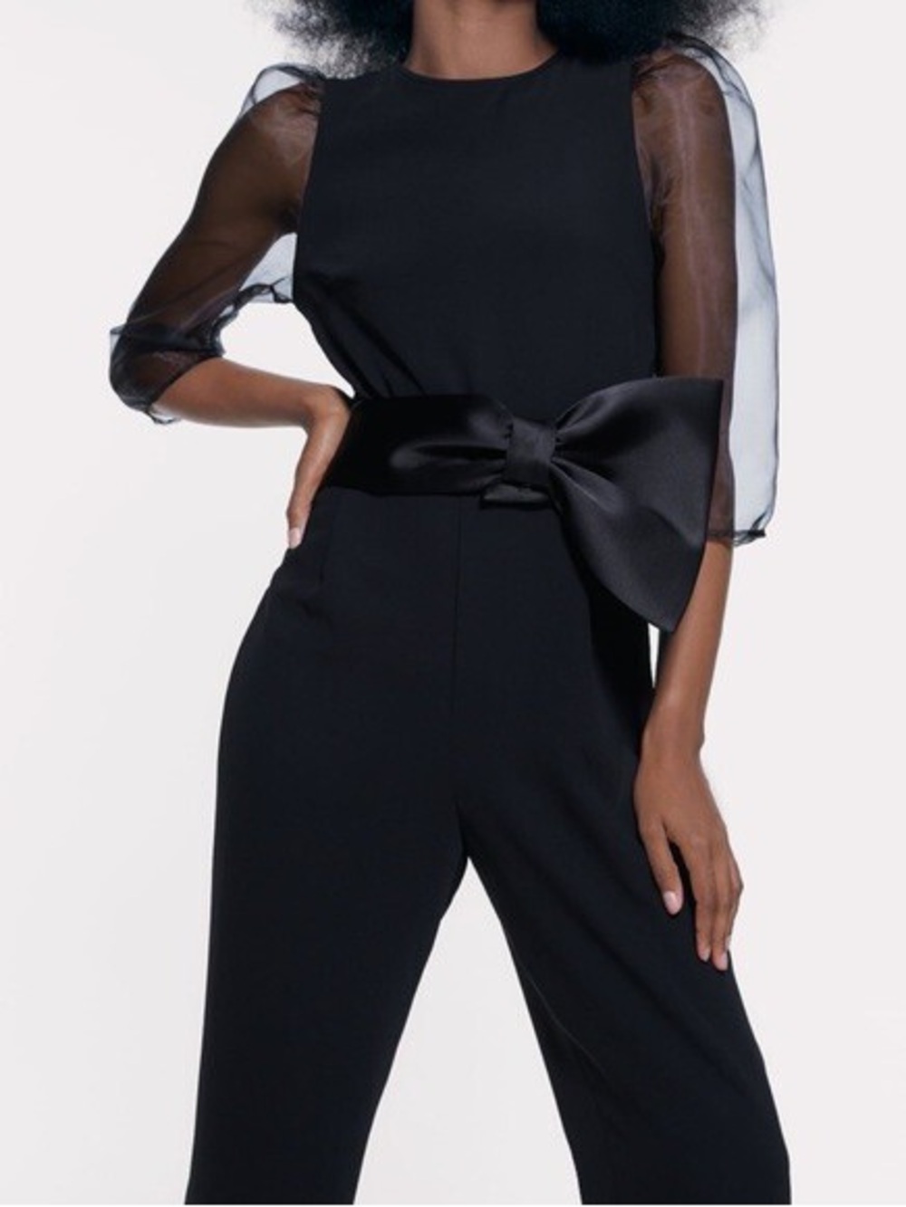 Zara Black jumpsuit no belt
